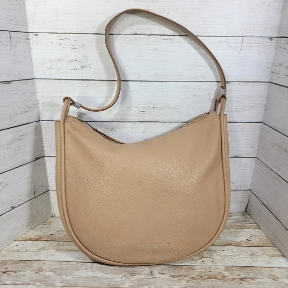 MARC JACOBS Falafel Leather Saddle Bag In Cocoon - Picture 7 of 14